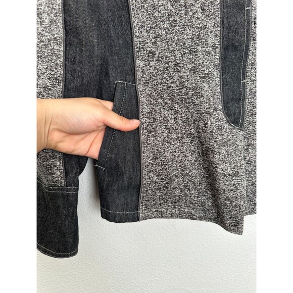 HIROKO KOSHINO TRUNK Heathered Stretch Jacket Snap Button Notch Size 40 - Picture 5 of 12